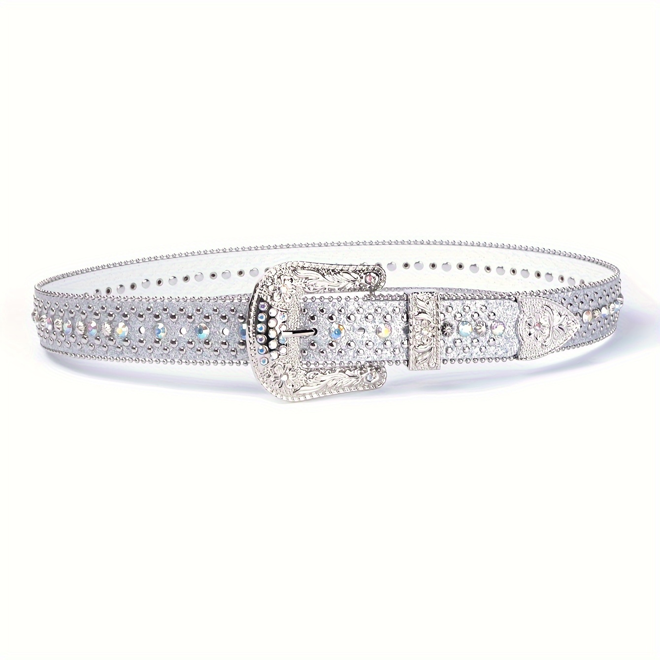 Rhinestone Belt Western Cowboy Cowgirl Crystal Studded Strap Belts